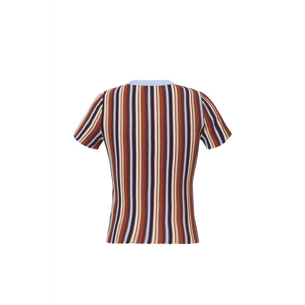 NEW CARA CARA knoll crewneck top in metalic stripe - Picture 4 of 4